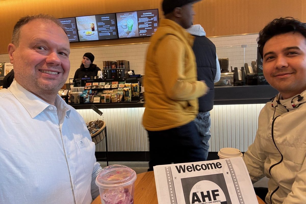 AHF local meetup — members welcoming attendees